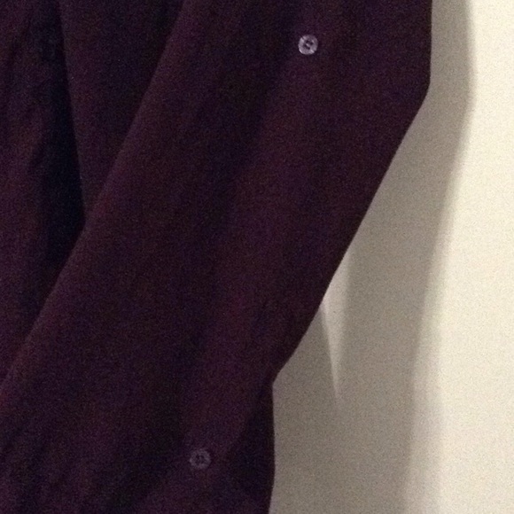New York & Company XL Maroon Button up Blouse - Picture 4 of 5